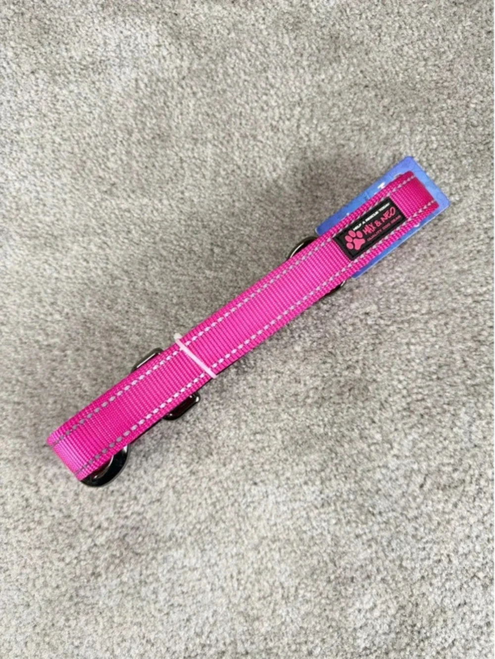 Max & Neo Double Handle 6ft x 1” Leash in Pink